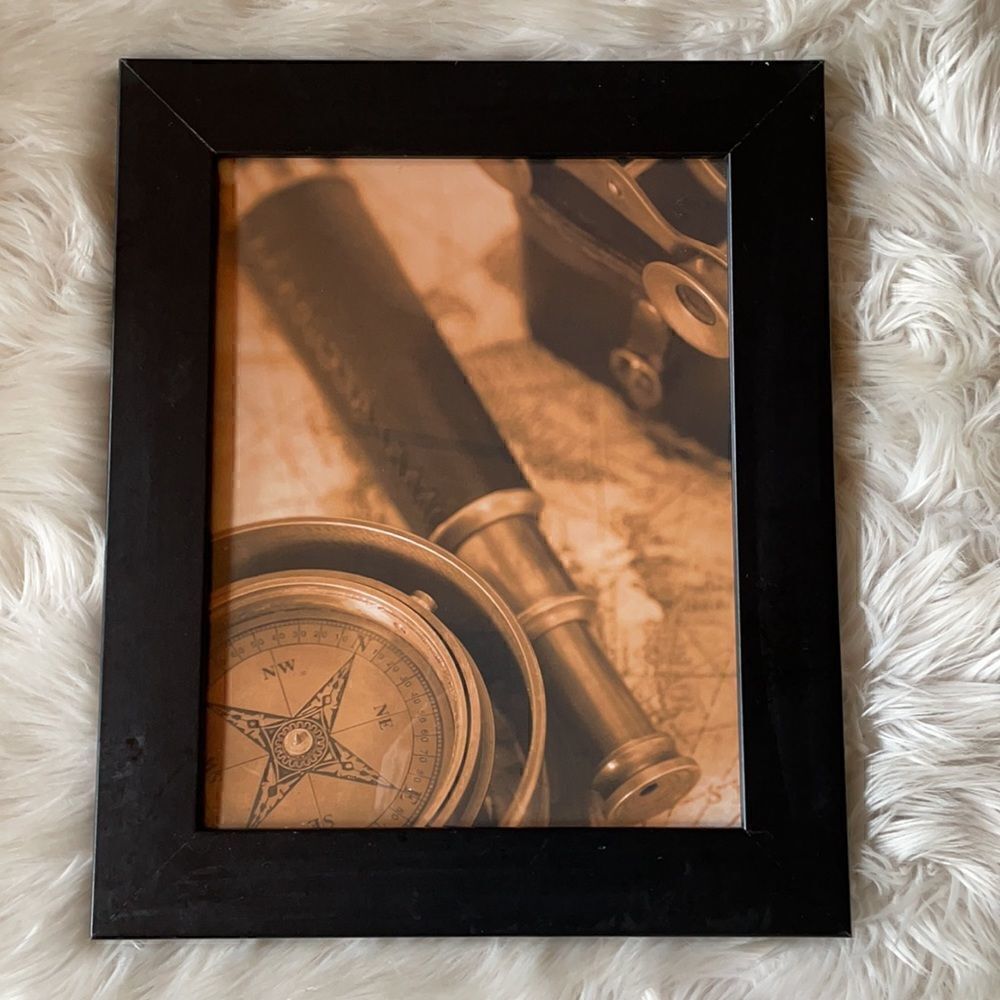 Vintage Inspired Nautical Print in Black Wooden Framed (17.5x14.5) - Picture 8 of 14